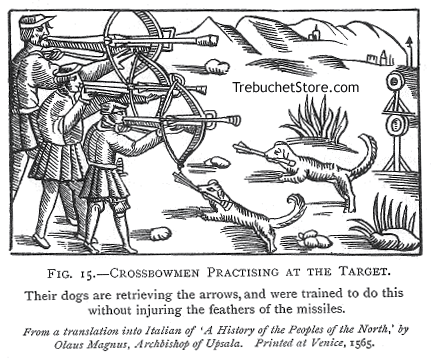 Fig. 15. - Crossbowmen Practising at the Target.
