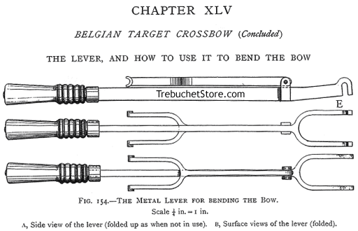 Fig. 154. - The Metal Lever for Bending the Bow. Scale 1/4 in. = 1 in.