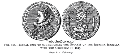 Fig. 166. - Medal Cast to Commemorate the Success of the Infanta Isabella with the Crossbow in 1615.