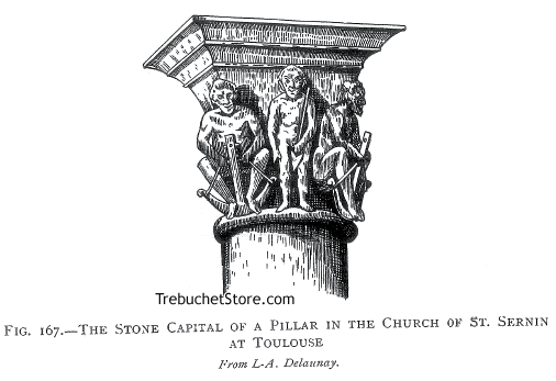 Fig. 167. - The Stone capital of a Pillar in the Church of St. Sernin at Toulouse.