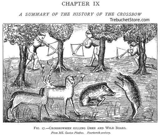Fig. 17. - Crossbowmen Killing Deer and Wild Boars.