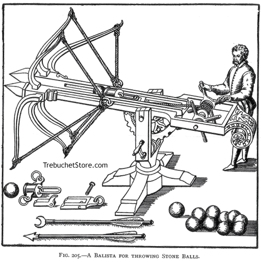 Fig. 205. - A Balista for Throwing Stone Balls.