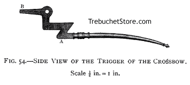 Fig. 54. -  Side View of the Trigger of the Crossbow Scale 1/4 in. = 1 in.