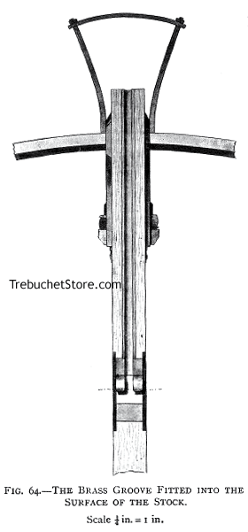 Fig. 64 .- The Brass Groove Fitted Into The Surface of the Stock Scale 1/4 in. =1 in.