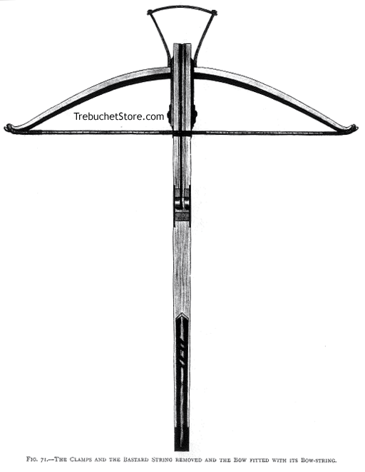 Fig. 71. The Clamps and the Bastard String Removed and the Bow Fitted with Its Bowstring.