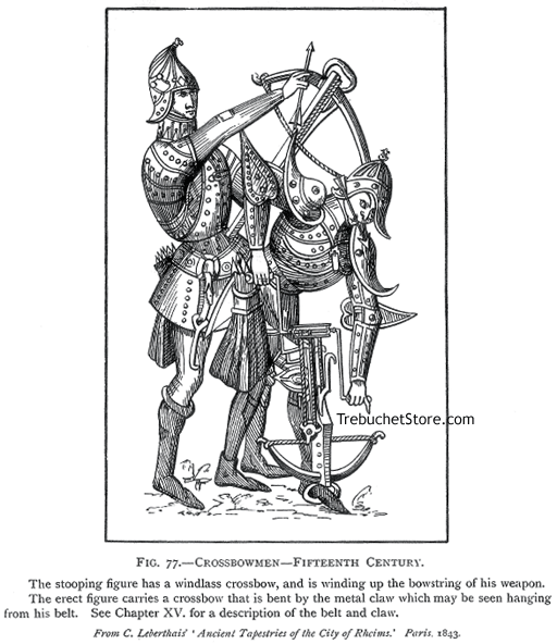 fig. 77. - crossbowmen - fifteenth century.