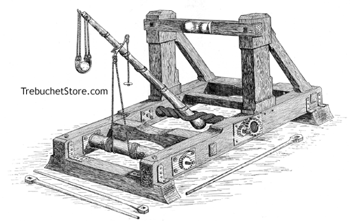 SKETCH PLAN OF A CATAPULT FOR SLINGING STONES   ITS