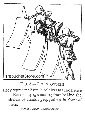 French Crossbowmen behind shields
